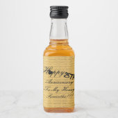 エレガントカスタム金ゴールドブラック25周年記念 リキュールボトルラベル (正面)