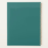 エレガントカスタム金ゴールドリースティール（緑がかった色） プランナー手帳 (裏面)