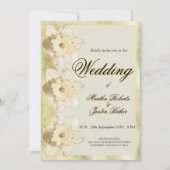 エレガントカスタム金ゴールド枠の水仙 招待状 (正面)
