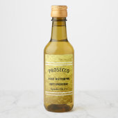 エレガントカスタム金ゴールド誕生日結婚ズミニ ワインラベル (正面)