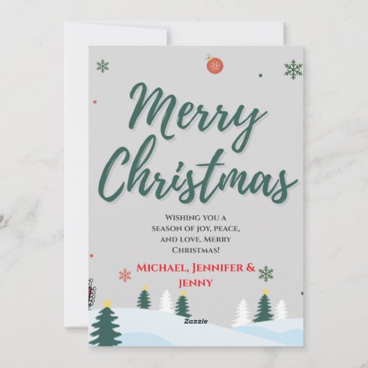 エレガントカスタム雪だるま シーズンカード (裏面)