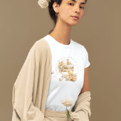 エレガントカスタムBeige & 金ゴールドベビーシャワー Tシャツ