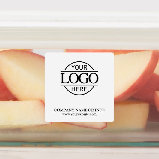 エレガントカスタムBlack & White Company Business Logo ラベル (貼付)