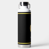 エレガントカスタムGolden Apple Image & Image on Black ウォーターボトル (正面)