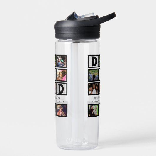 エレガントカスタムHappy Faters Day 9 Photo Collage ウォーターボトル (左面)