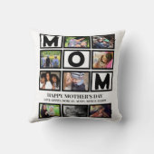 エレガントカスタムHappy Mothers Day 9 Photo Collage クッション (裏面)