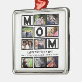 エレガントカスタムHappy Mothers Day 9 Photo Collage メタルオーナメント (左)
