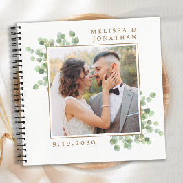 エレガントカスタムPhoto Greenery結婚のGuest Book ノートブック