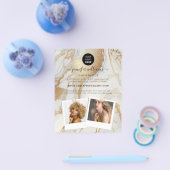 エレガントカスタムPhoto Logoプロモーション金ゴールド大理石 チラシ (シングル)