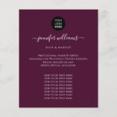 エレガントカスタムPhoto Logo Promotion Burgundy チラシ (裏面)