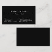 エレガントカッコいいシンプル黒の名刺。 名刺 (正面/裏面)