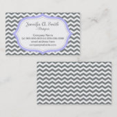 エレガントカッコいいモダングレーのシボロンの名刺。 名刺 (正面/裏面)