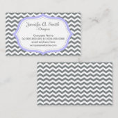 エレガントカッコいいモダングレーのシボロンの名刺。 名刺 (正面/裏面)