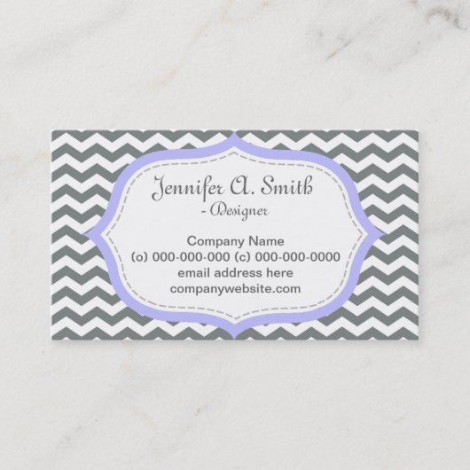 エレガントカッコいいモダングレーのシボロンの名刺。 名刺 (正面)