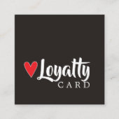 エレガントカッコいい赤いハート美しいサロン ロイヤリティカード (正面)