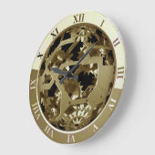 エレガントカッコいい魅力的な時計ギア ラージ壁時計 (傾斜)