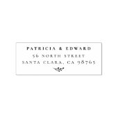 エレガントカップルネーム素朴Sprig差出人住所 ラバースタンプ (インプリント)