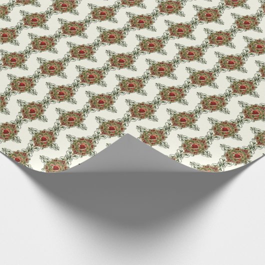 エレガントカトリック聖ハートイエズス宗教的 ラッピングペーパー (角)