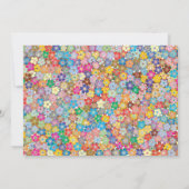 エレガントカラフルお洒落フローラ結婚ズ 招待状 (裏面)