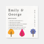 エレガントカラフルお洒落木秋の結婚式 スタンダードカクテルナプキン (正面)