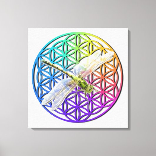 エレガントカラフルの花 キャンバスプリント (正面)