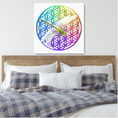 エレガントカラフルの花 キャンバスプリント (インサイチュ (寝室))