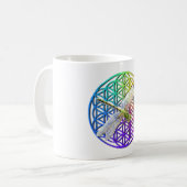 エレガントカラフルの花 コーヒーマグカップ (正面左)