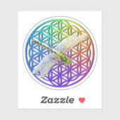 エレガントカラフルの花 シール (シート)