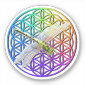 エレガントカラフルの花 シール (正面)