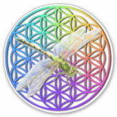 エレガントカラフルの花 シール (正面)