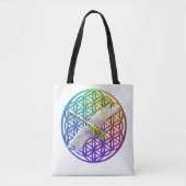 エレガントカラフルの花 トートバッグ (正面)