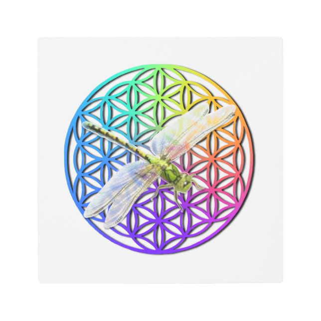 エレガントカラフルの花 メタルプリント (正面)