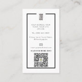 エレガントカラフルはっきりした芸術的先生 名刺 (裏面)