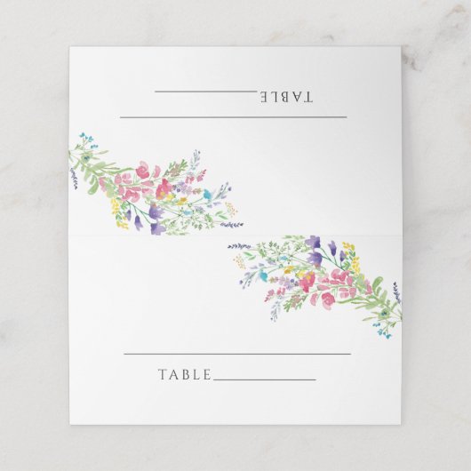 エレガントカラフルウィルフ結婚ワーズ座席表 プレイスカード (外部開封)