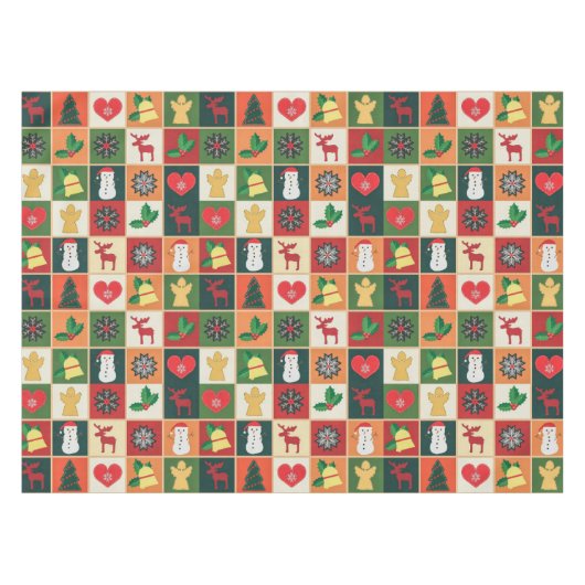 エレガントカラフルクリスマス |テーブルクロス テーブルクロス (正面(横))