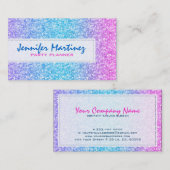 エレガントカラフルグリッターテクスチャ 名刺 (正面/裏面)