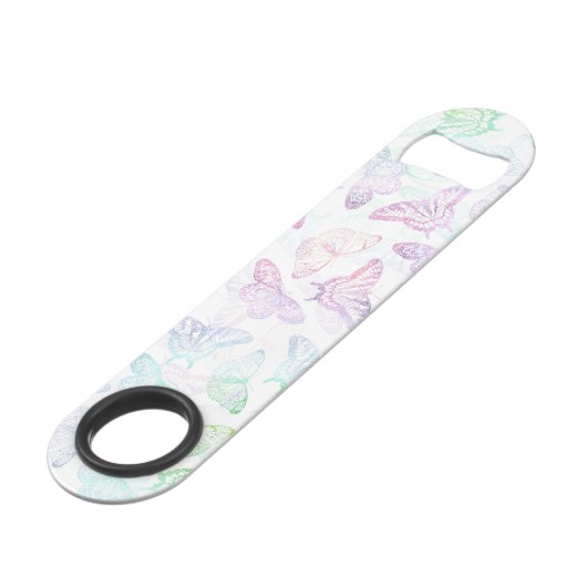 エレガントカラフルグリッター蝶デザイン スピード栓抜き (正面アングル)