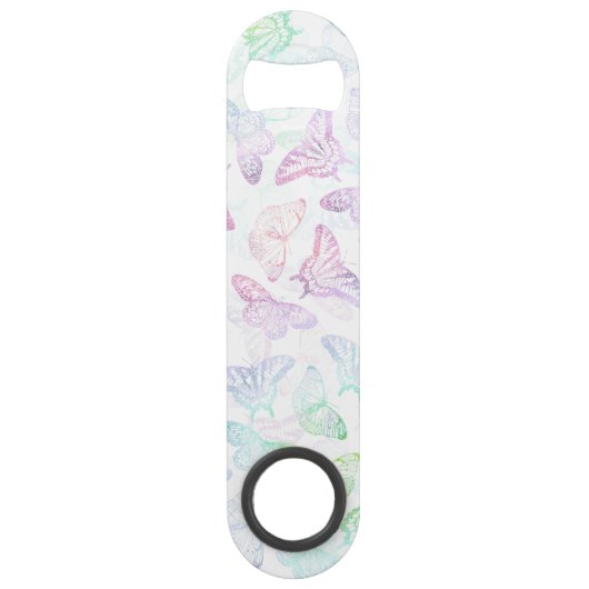 エレガントカラフルグリッター蝶デザイン スピード栓抜き (裏面)