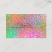 エレガントカラフルグリッター金ゴールドヘッドフォンDJ 名刺 (裏面)