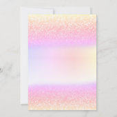 エレガントカラフルグリッター《写真》ぼけ味ドレスブライダルシャワー 招待状 (裏面)