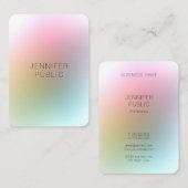 エレガントカラフルシンプルデザインモダントレンディー 名刺 (正面/裏面)