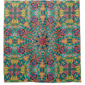 エレガントカラフルシームレス シャワーカーテン (正面)