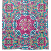 エレガントカラフルシームレス シャワーカーテン (正面)