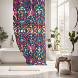 エレガントカラフルシームレス シャワーカーテン