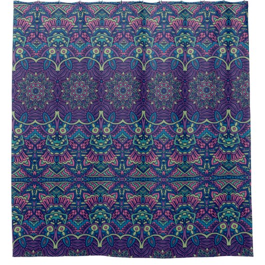 エレガントカラフルシームレス シャワーカーテン (正面)