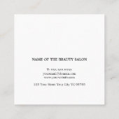 エレガントカラフルストライプMakeup Artist スクエア名刺 (裏面)