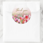 エレガントカラフルチューリ花模様結婚ズ ラウンドシール (バッグ)