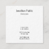 エレガントカラフルテンプレート抽象芸術アート スクエア名刺 (裏面)