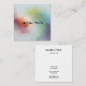 エレガントカラフルテンプレート抽象芸術アート スクエア名刺 (正面/裏面)