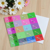 エレガントカラフルデイジー、抽象芸術 サンキューカード